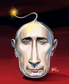 Cartoon: Putin (small) by Halil I YILDIRIM tagged putin
