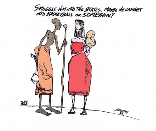 Cartoon: a fathers wish? (medium) by barbeefish tagged obama