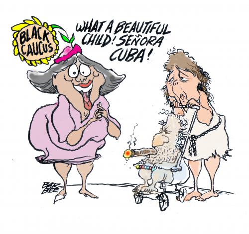 Cartoon: a talk with CASTRO (medium) by barbeefish tagged cuba