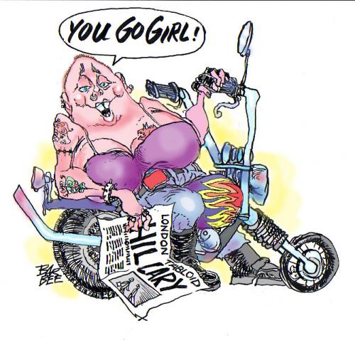 Cartoon: biker (medium) by barbeefish tagged backer,