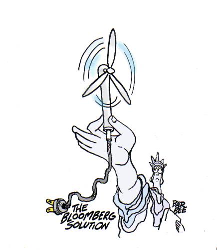 Cartoon: BLOWING IN THE WIND (medium) by barbeefish tagged bloomberg,mayor,of,new,york