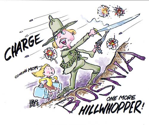 Cartoon: bosnia fib (medium) by barbeefish tagged hillwhopper,