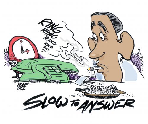 Cartoon: CALL TO ACTION (medium) by barbeefish tagged obama