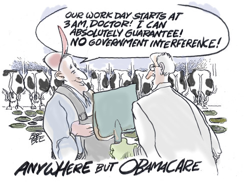 Cartoon: career (medium) by barbeefish tagged obamacare