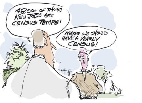 Cartoon: CENSUS (medium) by barbeefish tagged employed