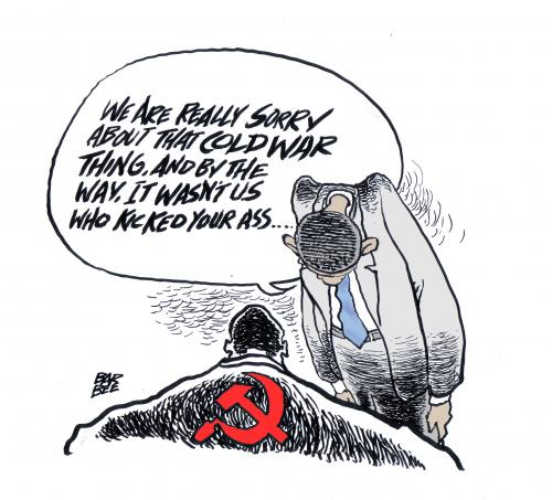 COLD WAR By barbeefish | Politics Cartoon | TOONPOOL