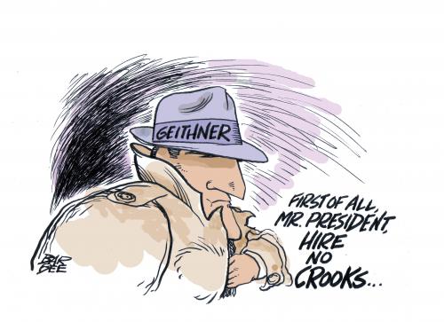 Cartoon: CROOK (medium) by barbeefish tagged crooker