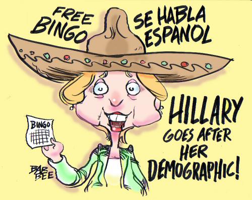 Cartoon: demographic (medium) by barbeefish tagged hillary,