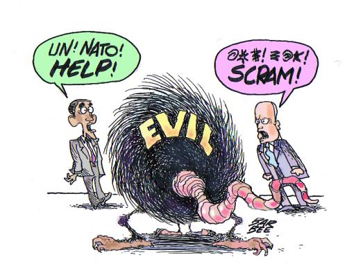 Cartoon: EVIL (medium) by barbeefish tagged obama,mccain