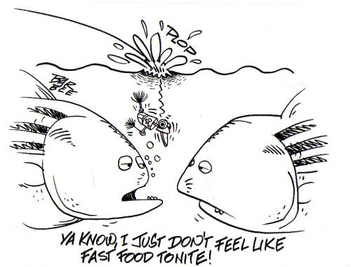 Cartoon: fishing (medium) by barbeefish tagged fish,chat,