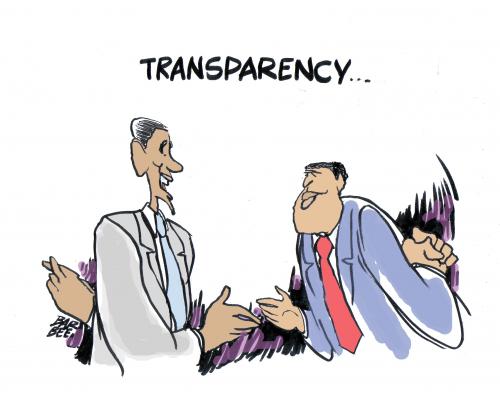 Cartoon: GREETINGS (medium) by barbeefish tagged hugo,and,obama