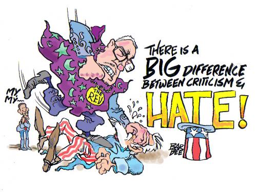 Cartoon: hate (medium) by barbeefish tagged obama,