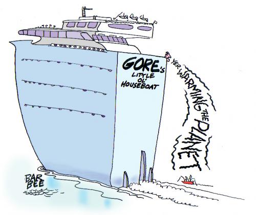 Cartoon: hundred footer (medium) by barbeefish tagged algore