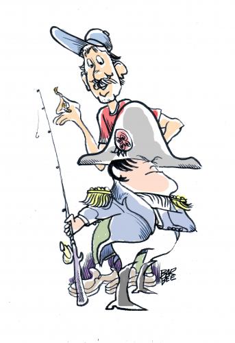 Cartoon: I WENT FISHIN WITH THIS GUY (medium) by barbeefish tagged complex