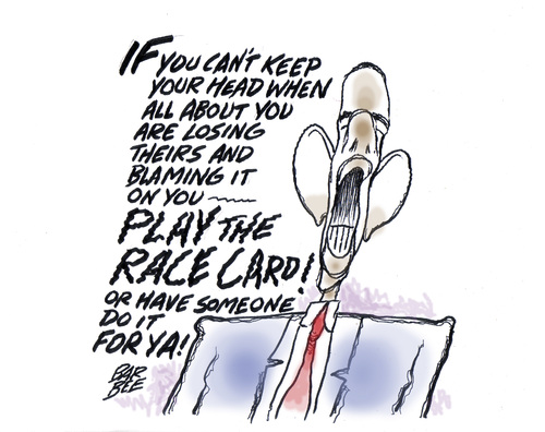 Cartoon: IF (medium) by barbeefish tagged obama