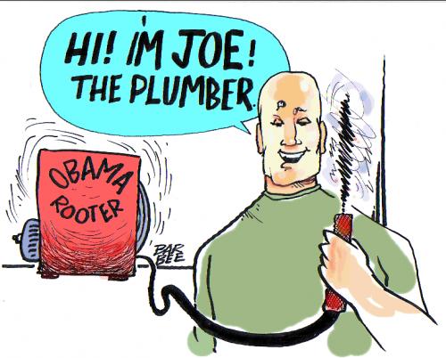 Cartoon: JOE THE PLUMBER (medium) by barbeefish tagged joe,american