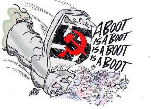 Cartoon: LUG BOOTS (medium) by barbeefish tagged russian,aggression