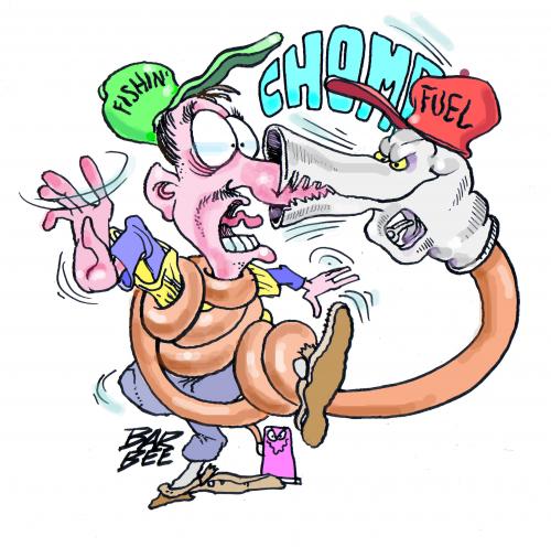 Cartoon: mag illo (medium) by barbeefish tagged fuel,vs,sport