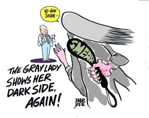 Cartoon: N Y Times (medium) by barbeefish tagged smear,