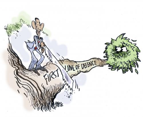 Cartoon: OOPS (medium) by barbeefish tagged obama