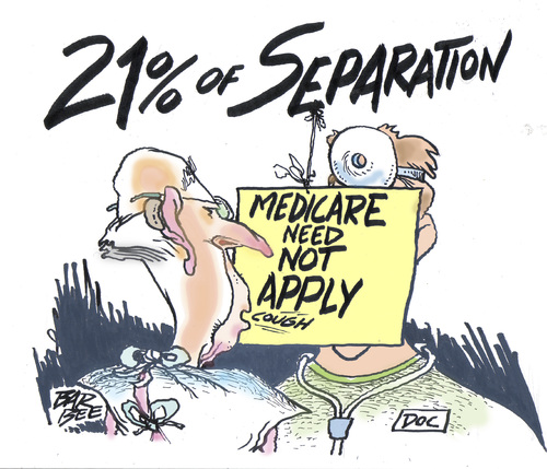 Cartoon: over the hill (medium) by barbeefish tagged rationing