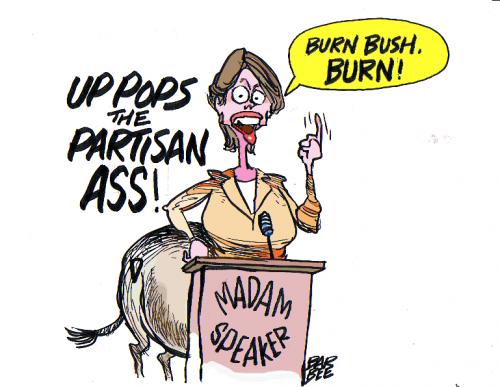 Cartoon: PELOSI PUNTS (medium) by barbeefish tagged pelosi