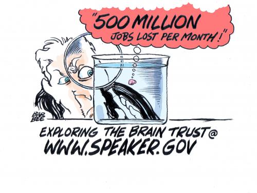 Cartoon: PELOSI STATEMENT (medium) by barbeefish tagged speaker,of,the,house