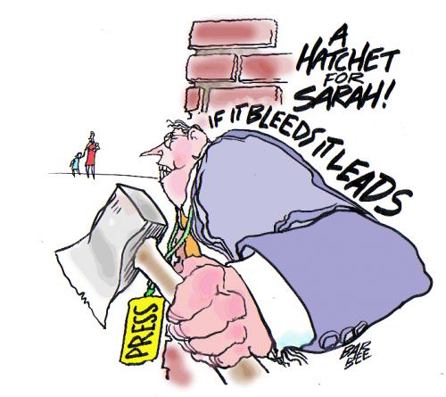 Cartoon: SAVAGED (medium) by barbeefish tagged press