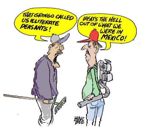 Cartoon: spade a spade (medium) by barbeefish tagged immigration,spade