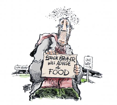 stock market By barbeefish | Politics Cartoon | TOONPOOL