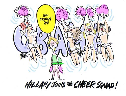 Cartoon: TEAM SPIRIT (medium) by barbeefish tagged hillary