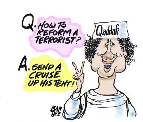 Cartoon: TERRORIST CURE (medium) by barbeefish tagged and