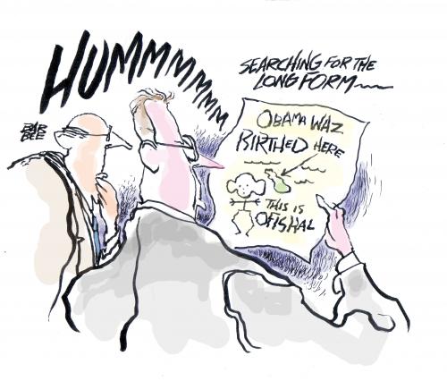 Cartoon: that pesky document (medium) by barbeefish tagged obama