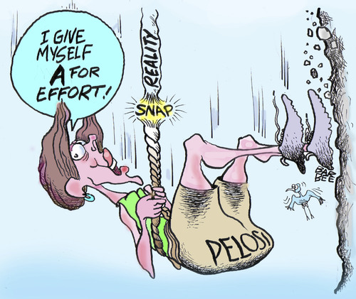 Cartoon: the fall (medium) by barbeefish tagged pelosi