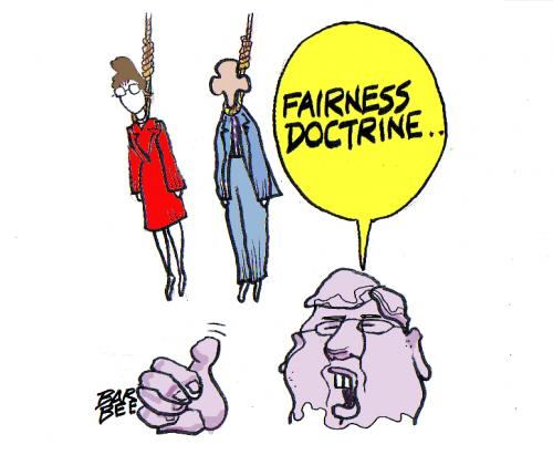 Cartoon: the OLD FAIR DOC (medium) by barbeefish tagged fairness,doctrine