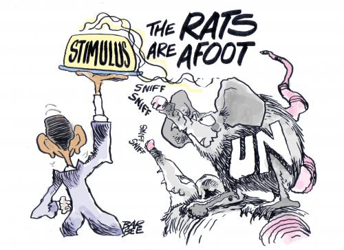 Cartoon: UN nosing around (medium) by barbeefish tagged stimulus