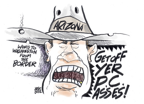 Cartoon: under  siege (medium) by barbeefish tagged canuhearus