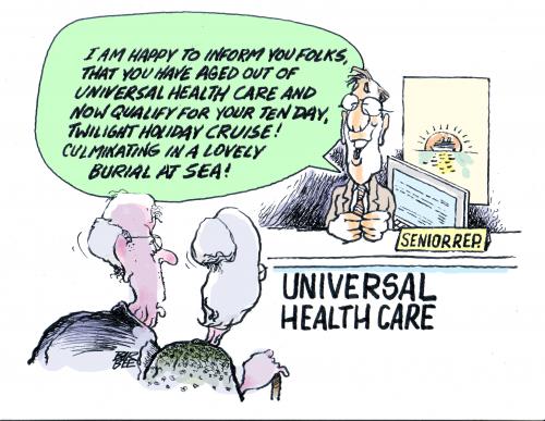 Cartoon: UNIVERSAL HEALTH CARE (medium) by barbeefish tagged seniors