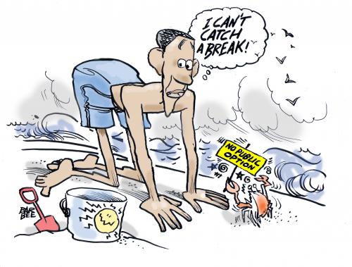 Cartoon: VACATION (medium) by barbeefish tagged obama