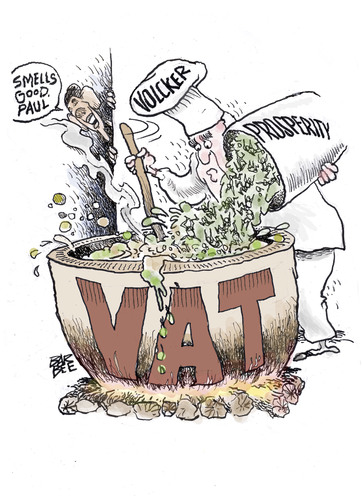 Cartoon: value added tax (medium) by barbeefish tagged obama