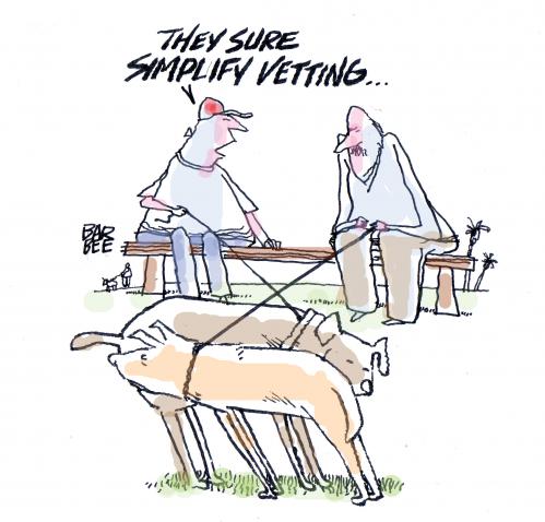 Cartoon: VETTING (medium) by barbeefish tagged research