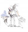 Cartoon: cowboy in Cody Wyoming (small) by barbeefish tagged walmart