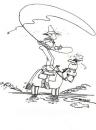 Cartoon: fishing (small) by barbeefish tagged wading,