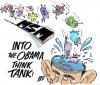 Cartoon: IN THE TANK (small) by barbeefish tagged obama,think,tank
