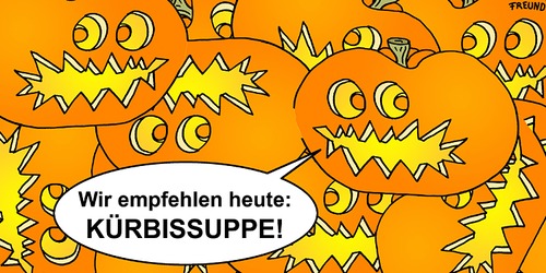 Cartoon: Kürbissuppe! (medium) by zguk tagged halloween,minimells