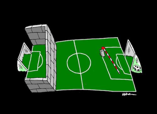 Cartoon: DEFENSE TACTICS (medium) by uber tagged football,worldcup,russia,football,worldcup,russia