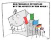 Cartoon: FAO SUMMIT IN ROME (small) by uber tagged fame,hunger,fao