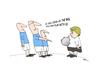 Cartoon: ITALY VS GERMANY (small) by uber tagged euro,italy,germany,merkel,monti,eurobond