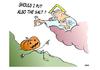 Cartoon: THE PUMPKIN (small) by uber tagged halloween god creator pumpkin head