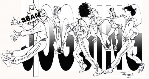 Cartoon: jogging (medium) by felpa56 tagged people